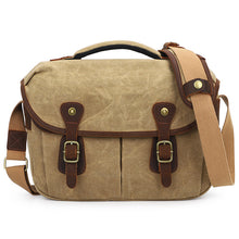Load image into Gallery viewer, Waterproof Canvas Bag Retro DSLR Camera Bag Shoulder Crossbody Photography Digital Camera Bag Lens Storage Bag