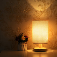 Load image into Gallery viewer, Solid wood decoration remote control usb table lamp bedroom bedside study led night light