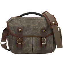 Load image into Gallery viewer, Waterproof Canvas Bag Retro DSLR Camera Bag Shoulder Crossbody Photography Digital Camera Bag Lens Storage Bag