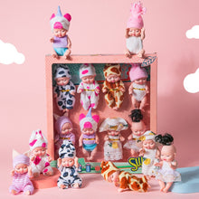 Load image into Gallery viewer, 12CM Sleep Baby Doll Various Style Cute Animal Baby Simulated Reborn Baby DIY Toy with Clothes for Children's Gift