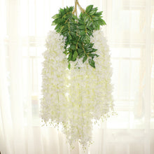 Load image into Gallery viewer, 10pcs Wisteria Artificial Flowers Hanging Garland Vine Rattan Fake Flower String Silk Flowers for Home Garden Wedding Decoration
