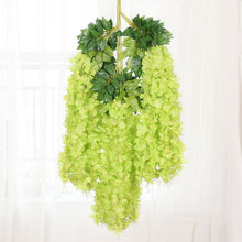 Load image into Gallery viewer, 10pcs Wisteria Artificial Flowers Hanging Garland Vine Rattan Fake Flower String Silk Flowers for Home Garden Wedding Decoration