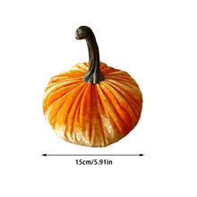 Load image into Gallery viewer, 12pcs Artificial Pumpkin Velvet Plush Material Soft Fake Pumpkin Autumn Harvest Thanksgiving Halloween Decoration