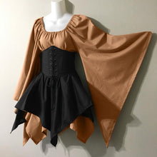 Load image into Gallery viewer, Cosplay Costumes Halloween Medieval Gothic Retro Long Sleeve Corset Dresses for Women