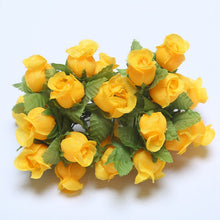 Load image into Gallery viewer, 12pcs Mini Artificial Flower Silk Rose Flower Bouquet for Wedding Party Home Decoration DIY Wreath Scrapbook accessories