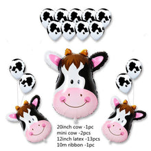 Load image into Gallery viewer, 13pcs/lot Birthday Decoration 44*64cm Pig Cow Neddy Farm Balloons for Farm Animal Theme Party Kid Birthday Party Supplies