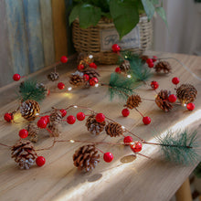 Load image into Gallery viewer, Christmas Pine Cone Light String Pine Needle Decoration Led Copper Wire Light Small Mulberry Hanging Flag