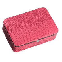 Load image into Gallery viewer, Jewelry Storage Box PU Leather Travel Earrings Cosmetics Portable Holders Case