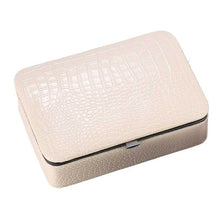 Load image into Gallery viewer, Jewelry Storage Box PU Leather Travel Earrings Cosmetics Portable Holders Case
