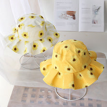 Load image into Gallery viewer, 1-4 Years Old Girl Spring and Summer SUNFLOWER Children's Bucket Hat Outdoor Sun-Shade Sun Protection