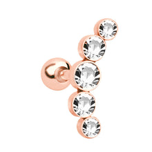 Load image into Gallery viewer, Stainless Steel Czech Diamond Stud Earrings Otica Ding Piercing Jewelry