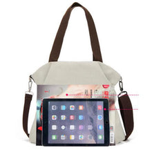 Load image into Gallery viewer, Shoulder Bag Women Corduroy Canvas Tote Foldable Reusable sDhopping Bags Beach Bag CODE