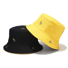 Load image into Gallery viewer, Pineapple Embroidery Reversible Fisherman Hat Men's and Women's Outdoor Sun Hat Student Travel All-Matching Bucket Hat