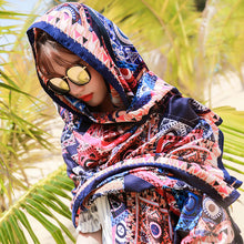 Load image into Gallery viewer, Summer Cotton and Linen Ethnic Style Travel Scarf Sunscreen Scarf Talma Women's Beach Scarf Printed Shawl New