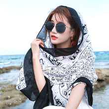 Load image into Gallery viewer, Summer Cotton and Linen Ethnic Style Travel Scarf Sunscreen Scarf Talma Women's Beach Scarf Printed Shawl New