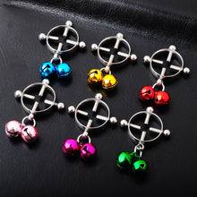 Load image into Gallery viewer, Color Bell Stainless Steel Bell Piercing Jewelry Nipple Ring
