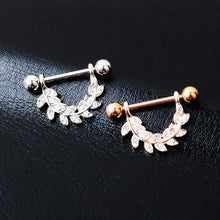 Load image into Gallery viewer, Diamond Nipple Nails Popular Piercing Jewelry Leaves Nipple Ring