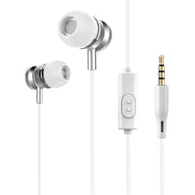 Load image into Gallery viewer, Metal in-ear wire control with wheat heavy bass headset computer mobile phone headset