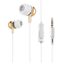 Load image into Gallery viewer, Metal in-ear wire control with wheat heavy bass headset computer mobile phone headset