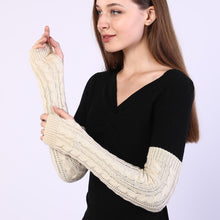 Load image into Gallery viewer, Winter Half Finger Knitting Wool Gloves Long 8-Word Twist Knitted Warm Fingerless Oversleeve Arm Protection Sleeve