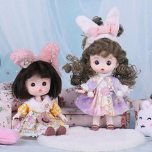 Load image into Gallery viewer, 13cm Doll 13 Movable Joints Boys Girls with Clothes OB11 Doll Curly Short Fake Cute Expression Mini 1/12 Doll Toy Girl Gift