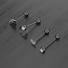 Load image into Gallery viewer, Stainless Steel Tongue Pin Piercing Jewelry Tongue Ring Tongue Pin