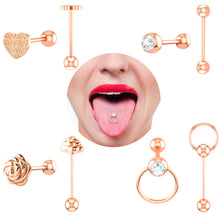 Load image into Gallery viewer, Stainless Steel Tongue Pin Piercing Jewelry Tongue Ring Tongue Pin