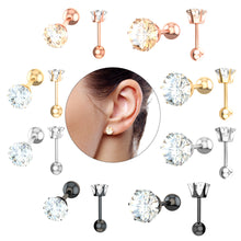Load image into Gallery viewer, Stainless Steel Six-Claw Stud Earrings Ear Bone Stud Nose Stud Punk Jewelry
