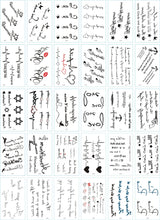 Load image into Gallery viewer, Fresh Tattoo Stickers English Alphabet Cartoon Temporary Tattoo Stickers