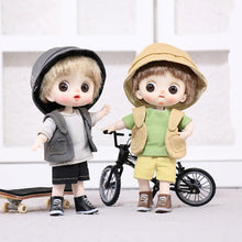 Load image into Gallery viewer, 14CM Doll 12 Movable Joints Boy Girl OB11 Doll High Quality Curly Short Wig with Fashion Casual Suit Dolls Toys Gift for Girls