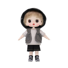 Load image into Gallery viewer, 14CM Doll 12 Movable Joints Boy Girl OB11 Doll High Quality Curly Short Wig with Fashion Casual Suit Dolls Toys Gift for Girls