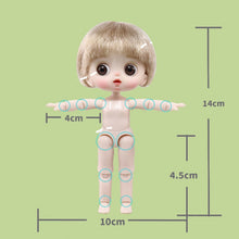 Load image into Gallery viewer, 14CM Doll 12 Movable Joints Boy Girl OB11 Doll High Quality Curly Short Wig with Fashion Casual Suit Dolls Toys Gift for Girls