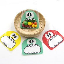 Load image into Gallery viewer, 150PCS 7X7CM 3Colors Cute Cartoon Monster Cookie&Candy Bag Self-Adhesive Plastic Bags For Biscuits Snack Baking Package Supplies