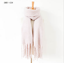 Load image into Gallery viewer, Season New Thick Tassel Circle Sand Solid Color Scarf Women's Thickened Men's Shawl