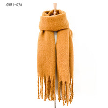 Load image into Gallery viewer, Season New Thick Tassel Circle Sand Solid Color Scarf Women's Thickened Men's Shawl