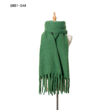 Load image into Gallery viewer, Season New Thick Tassel Circle Sand Solid Color Scarf Women's Thickened Men's Shawl