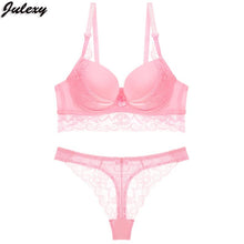 Load image into Gallery viewer, Sexy Push Up Bra Set Lace Panty Set Women Bra Brief Set