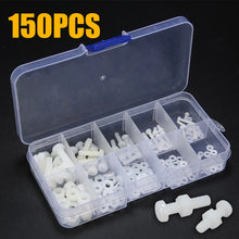 Load image into Gallery viewer, Screws 150pcs White Nylon Hex Screw M2 M2.5 M3 M4 M5 Bolt Nut Standoff Spacer Kit with Plastic Box Corrosion Resistant