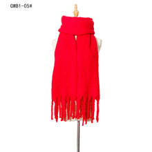 Load image into Gallery viewer, Season New Thick Tassel Circle Sand Solid Color Scarf Women's Thickened Men's Shawl