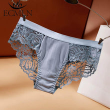 Load image into Gallery viewer, Lace Flowers Briefs for Women Hollow Breathable Panties Low Waist Seamless Lingerie Female Alluring Underpants