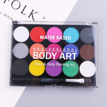 Load image into Gallery viewer, 15Colors Face Painting Kit Body Makeup Non Toxic Water Paint Oil With Brush For Christmas Halloween Fancy Carnival Vibrant Party