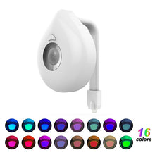 Load image into Gallery viewer, Toilet Night Light Smart PIR Body Motion Sensor LED Toilet Seat Lamp Motion Activated Toilet bathroom Bowl Night lamp