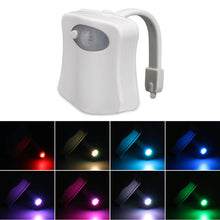 Load image into Gallery viewer, Toilet Night Light Smart PIR Body Motion Sensor LED Toilet Seat Lamp Motion Activated Toilet bathroom Bowl Night lamp