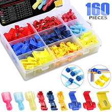 Load image into Gallery viewer, 160 pces wire cable connectors crimp terminals scotch terminal quick lock splice 22-10awg electric car set