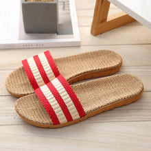 Load image into Gallery viewer, Four Seasons Women's Indoor Sweat-Absorbent Mute Household Slippers Thick Bottom Soft Bottom Wooden Floor Slippers Men's Spring and Summer