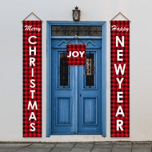 Load image into Gallery viewer, Christmas Couplet Party Party Decorations Background Fabric Wall Painting Door Hanging