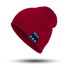 Load image into Gallery viewer, Music Bluetooth Headset Hat Earphone Cap Knitted Hat Autumn and Winter Warm Music Earphone Cap Stereo