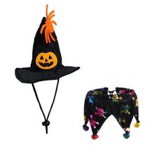 Load image into Gallery viewer, Pet Accessories Pet Halloween Supplies Adjustable Cat Pumpkin Hat Pet Hat Cat Costume Cat Collar