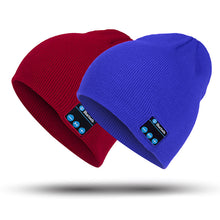 Load image into Gallery viewer, Music Bluetooth Headset Hat Earphone Cap Knitted Hat Autumn and Winter Warm Music Earphone Cap Stereo