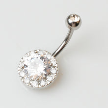 Load image into Gallery viewer, Piercing Jewelry Fashion Inlaid Zircon Belly Ring round Navel Stud Navel Decoration